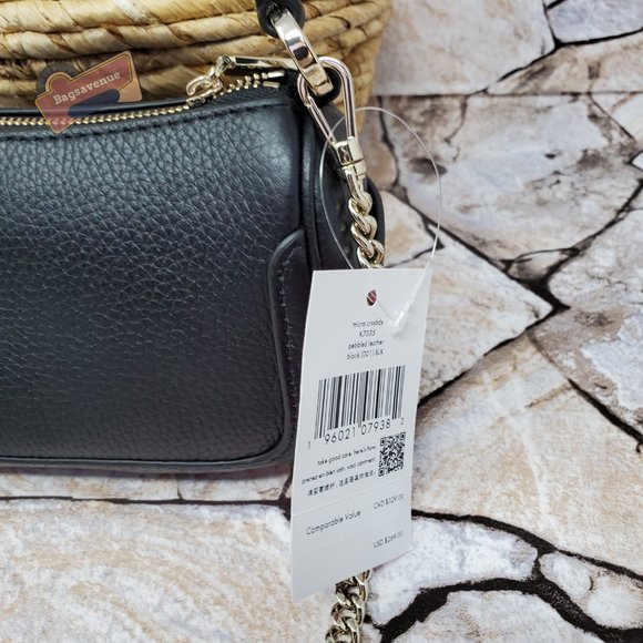 #bagsavenue fastship Smoosh Pebble Leather Micro Top Handle Crossbody kate spade - Picture 4 of 7